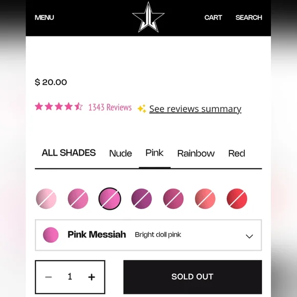 NIB❤️‍🔥"Pink Messiah" SOLD OUT🔥Jeffree Star Velvet Trap 💄LAST 1 - Picture 8 of 9